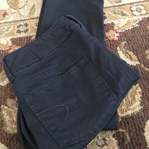 American Eagle Black Crop Jeans